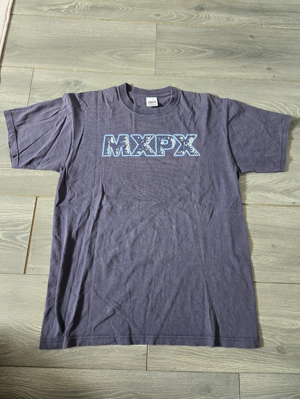 Vintage Y2K MxPx Band T-Shirt Pokinatcha Punk Skater Navy Blue *LIKE NEW*